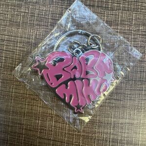 Baby Miko Pink Heart Keychain with Stars